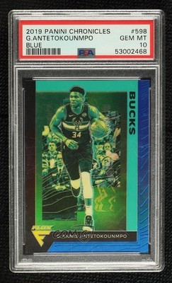 2019 Panini Chronicles Flux Blue 87/99 Giannis Antetokounmpo PSA 10 GEM MT 1d77