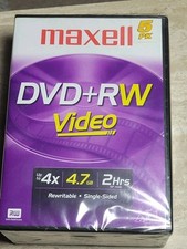 Maxwell DVD RW Video 5 Pack up to 4x 4.7 GB sealed blank DVDs