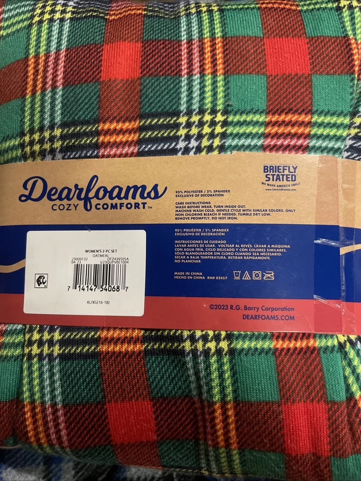 DEARFOAMS Mujer Talla XL/XG (16-18) Mama Bear 2 piezas Conjunto de Pijama Acogedor Comodidad Nuevo con Etiquetas Foto 3 de 3