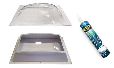 SCT RV Skylight Bundle Clear Outer Dome and Inner Dome with Window 14'' x 22'' 