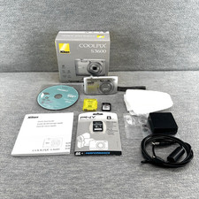 NIKON COOLPIX S3600 - 20.1MP Digital Camera Silver w/ Box GP