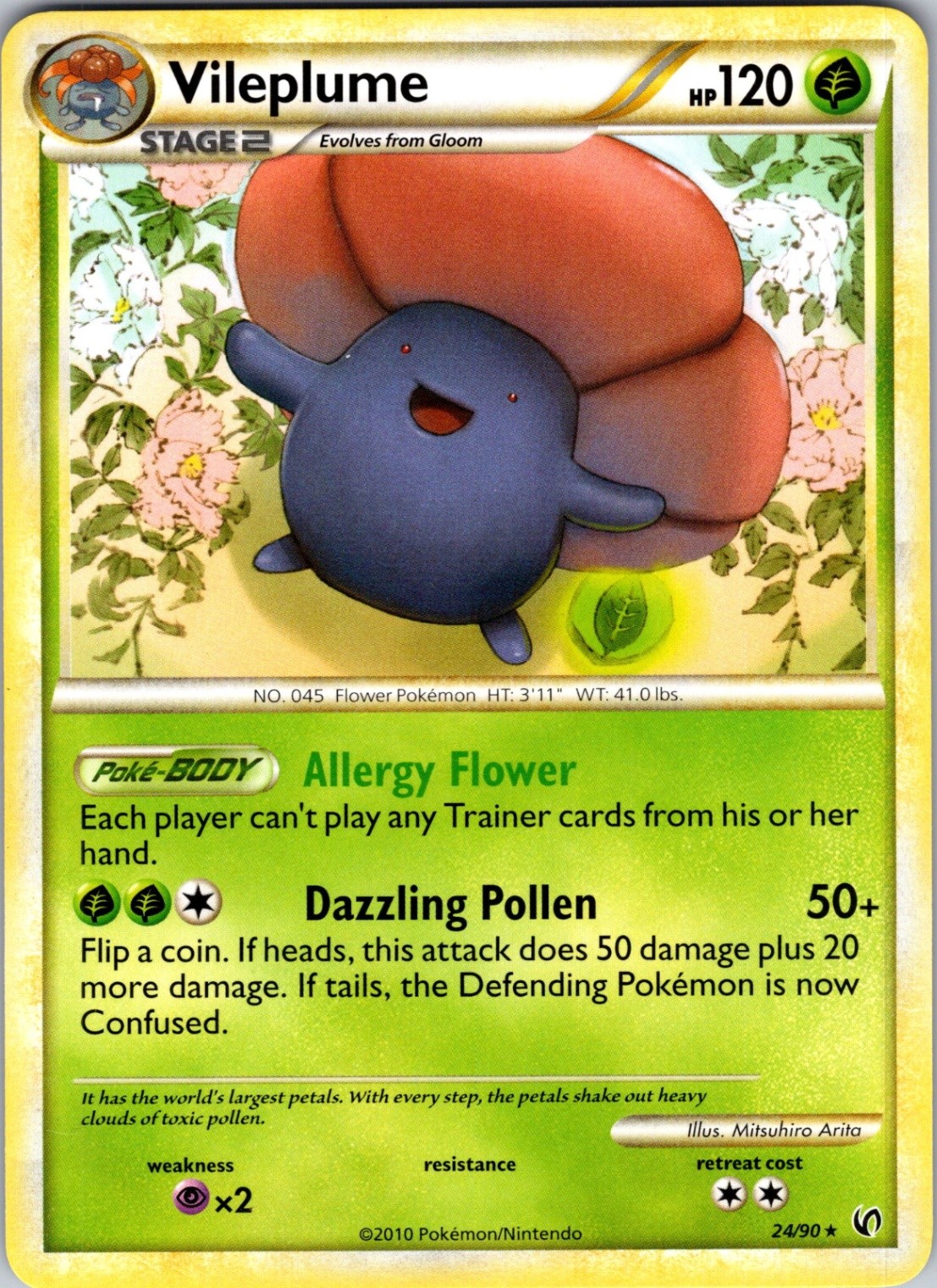 Vileplume 24/90 Undaunted Pokemon TCG LP