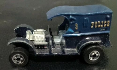 Original 1978 Hot Wheels Police Paddy Wagon Blue gold "3 & Police" 1969 base