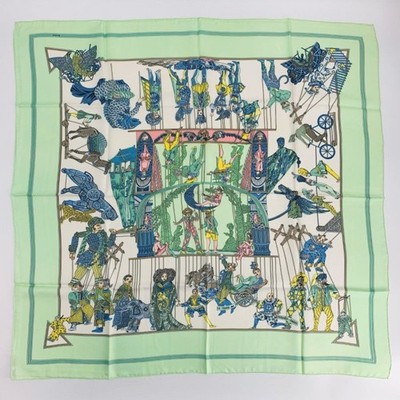 HERMES Scarf LE TEMPS des MARIONNETTES Silk