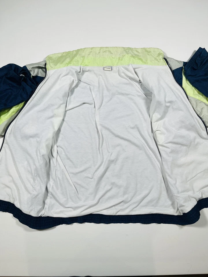 Vintage Sergio Tacchini Jacket Mens 44 Large Blue Windbreaker 90s Italy VTG Read - Image 4 of 4