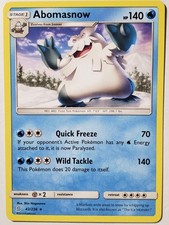 Abomasnow 42/236 VLP / NM RARE Non Holo Unified Minds Pokemon Card Shin Nagasawa