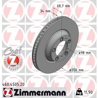 2X Zimmermann 460.4505.20 Bremsscheibe FüR Porsche Cayenne Panamera 971 9YA