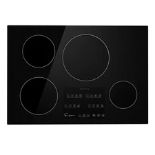 Built-In 30 In. Induction Electric Modular Cooktop in Black with 4 Elements