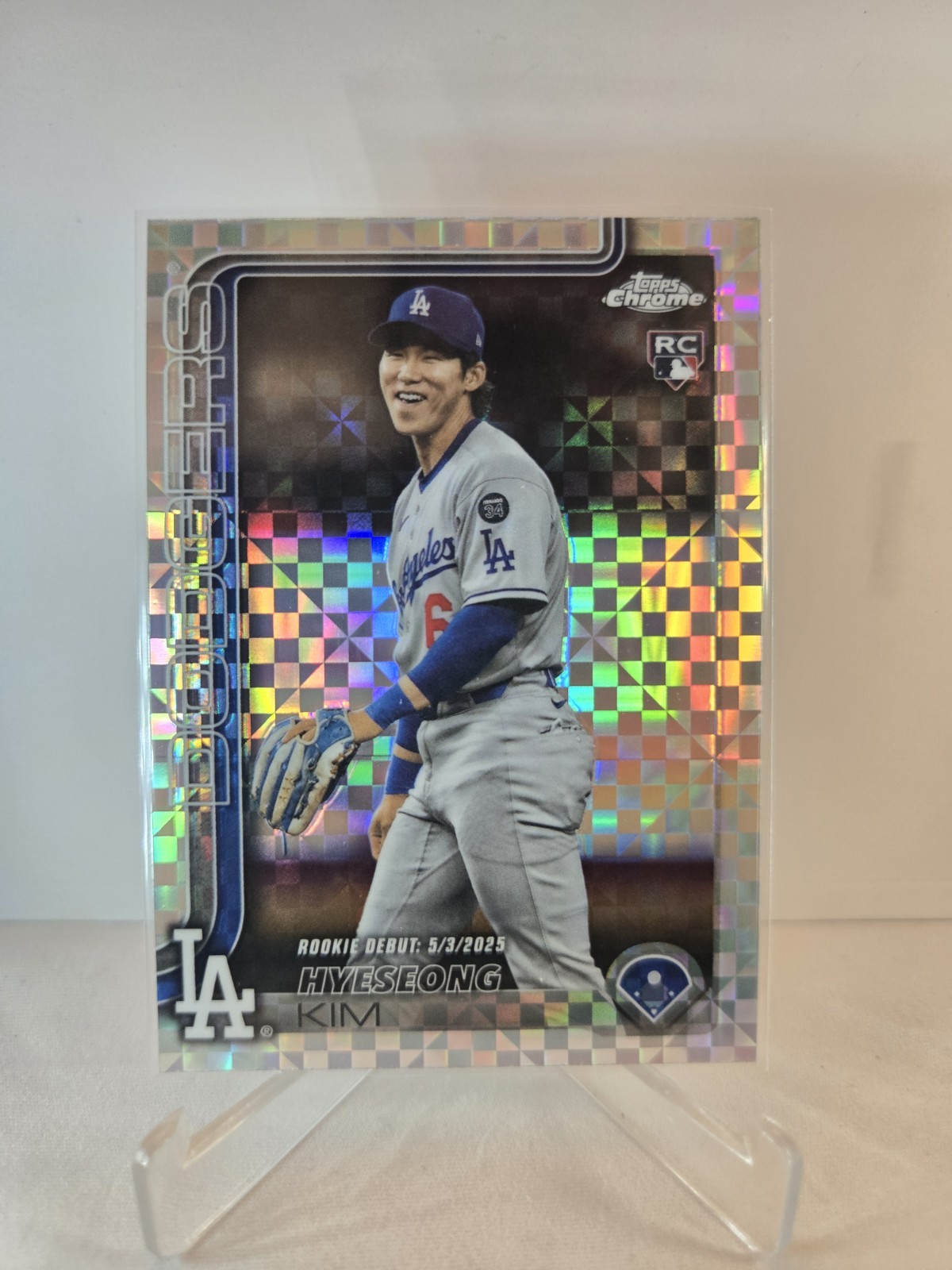 2025 Topps Chrome Update X-Fractor - Hyeseong Kim #USC149 Dodgers (RC) - 5a