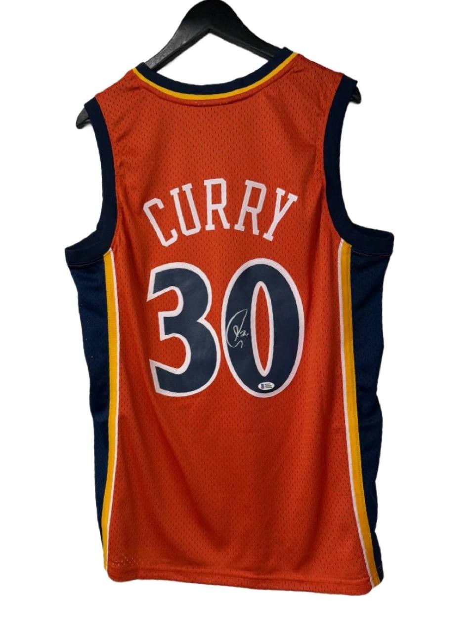 Stephen Curry Autographed Signed GSW HAND JERSEY BAS COA 