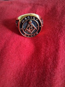 Master Mason Gold Colored Men's Ring Size 12