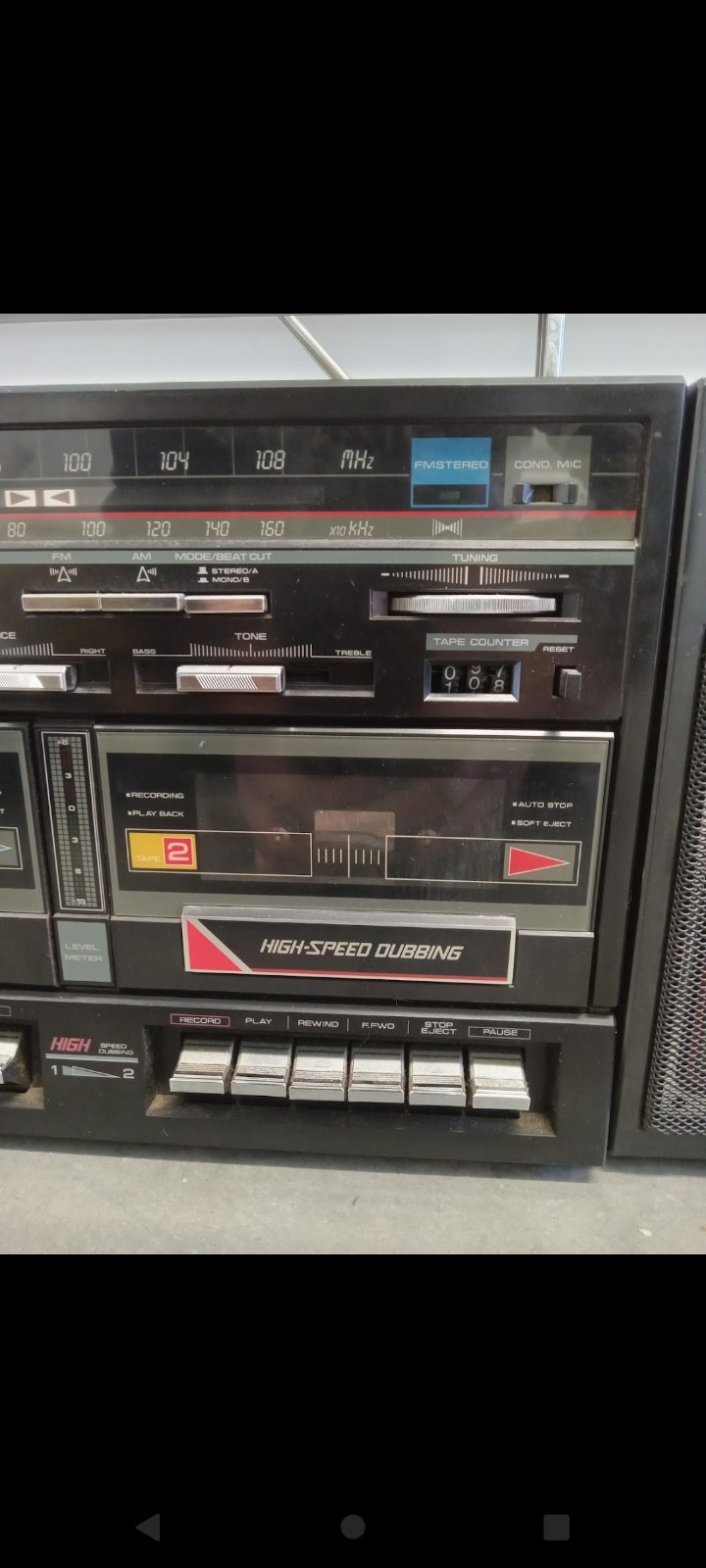 vintage Soundesign 4788 AM/FM Stereo boom box Cassette Tape Player Recorder Read