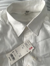 49.90 Uniqlo Shirt Mens S Small White Button Down Long Sleeve Slim Fit 49.90