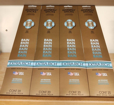 Gonesh Incense sticks 4-packs with 20 sticks each pack -Total Sticks 80