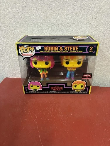 Pop Funko #2Pack Stranger Things Blacklight Robin And Steve Target Con Exclusive