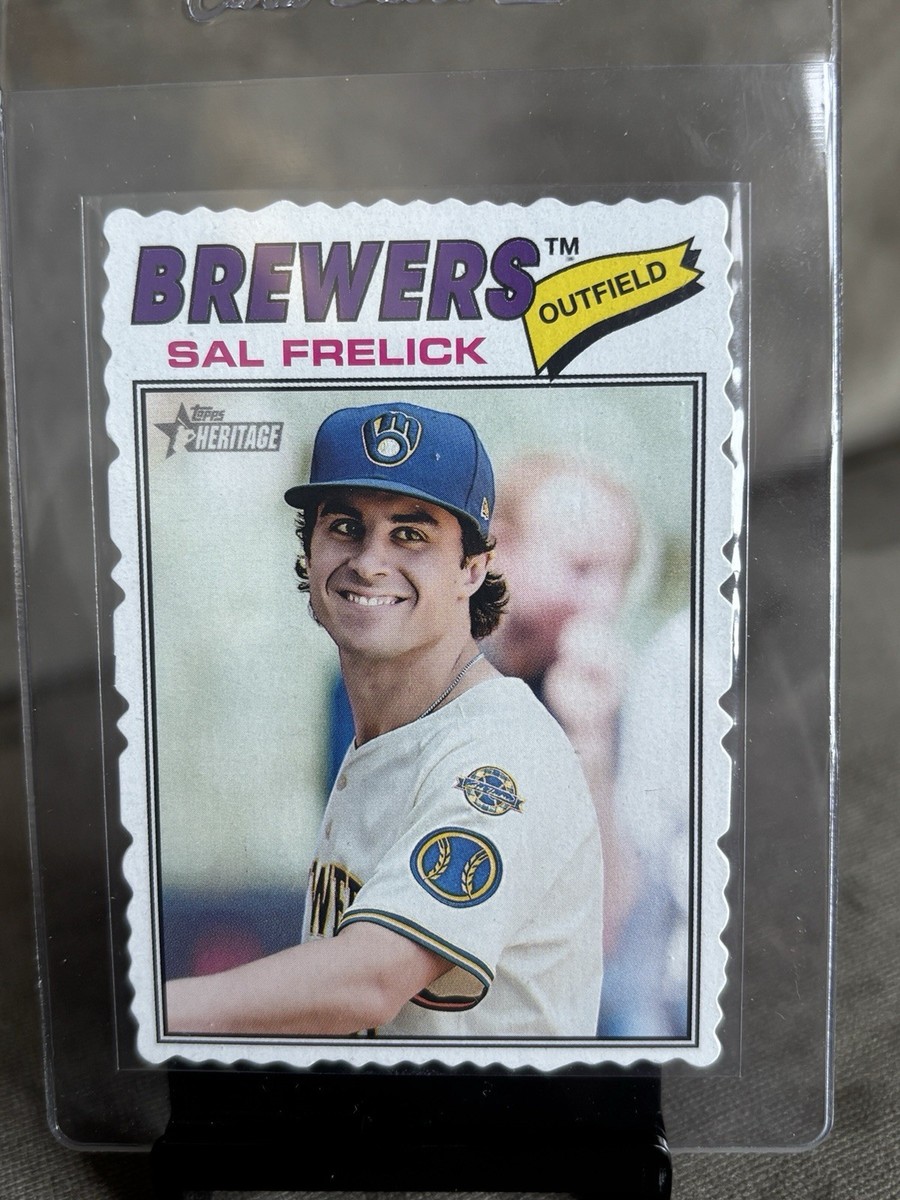 2026 Topps Heritage Sal Frelic Deckle Edge Milwaukee Brewers #195