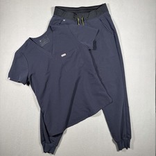 FIGS Technical Collection Scrub Set Zamora Pants  Catarina Small Navy Blue