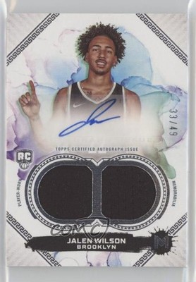2023-24 Topps Motif Dual Relic 33/49 Jalen Wilson #119 Rookie Auto RC pe8