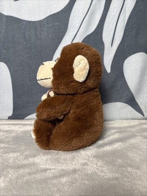 Miniso Life Plush Monkey Mom & Baby Chimp Brown Ape Sitting 8.7