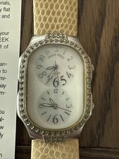 Philip Stein Womens Teslar Peridot Dual Time ...