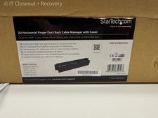 StarTech.com 2U Server Rack Cable Management Finger Duct with Cover, Black