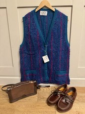 Vintage Mohair Chunky Knit Vest – Fisherman Core, Old Money Cottagecore Layering