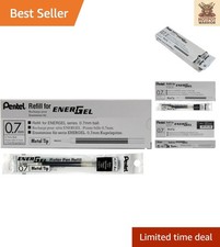 12 Count EnerGel Gel Pen Refills - 0.7mm Fine Point Black Ink for Smooth Writing