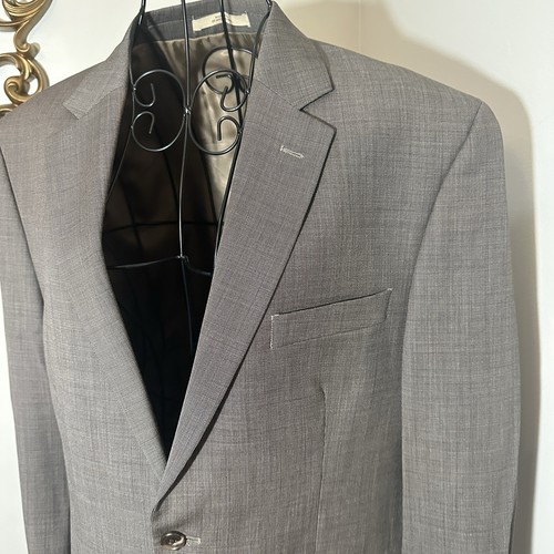 Joseph Abboud 2 Piece Suit 100% Wool Tan Birdseye Weave Men 40 L Pants 34 X 32 - Picture 3 of 18