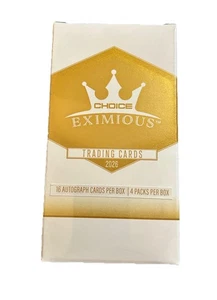 2026 CHOICE EXIMIOUS TRADING CARD BOX   - 16 AUTOS PER BOX-LIMITED! $2.50/AUTO!!