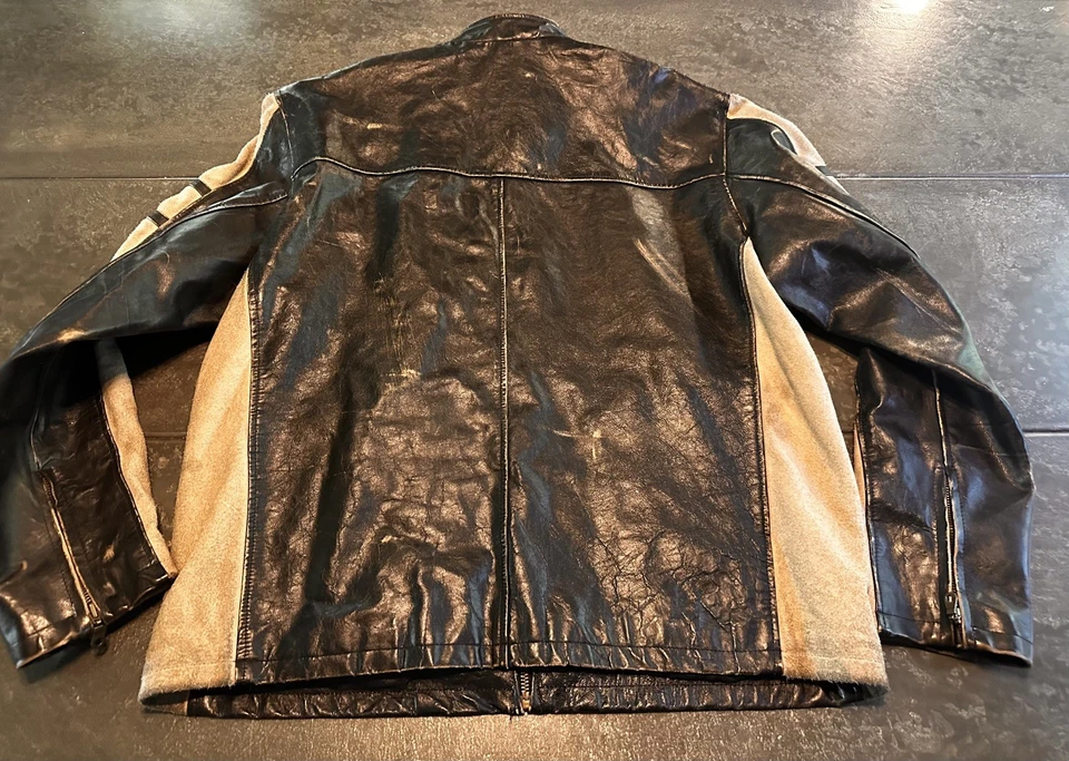 Chaqueta de moto de cuero genuino vintage Wilsons M. Julian talla XL gamuza Foto 2 de 4