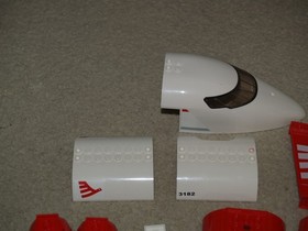 Lego City Airport 3182 - replacement airplane pieces with stickers