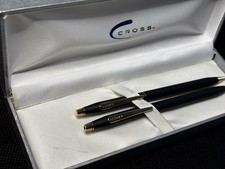 Cross Century Classic Matte Black 23kt Gold Ballpoint Pen and 0.7 Pencil Set