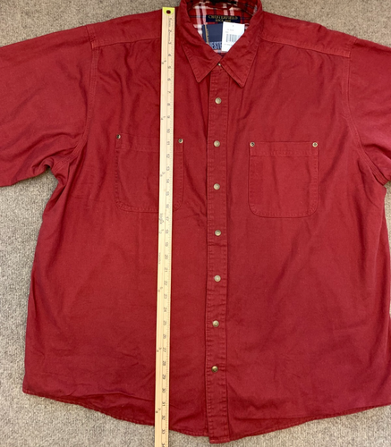 Camicia Chesterfield uomo 2XL foderata in flanella tela giacca a scatto shacket abbigliamento da lavoro - Foto 4 di 8