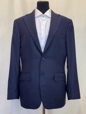 Canali Travel Water Resistant Blue Wool Blazer Jacket IT 48 R / US 38 R Drop 7