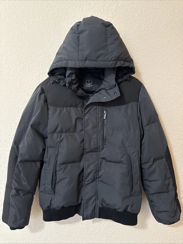 ESSENTIALS Tumi T Tech Uomo Essential Gear Piumino Cappotto Puffer Parka con Cappuccio Tg S