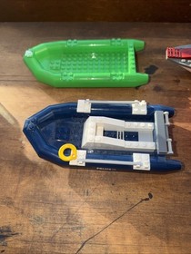 LEGO Lot Of 4 Ship Hulls Fire City Police Fishing Used Lot Partially Built