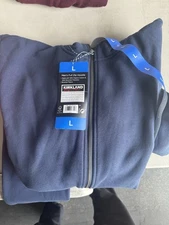 Kirkland Signature Men's Full Zip Hoodie, Blue, Size L