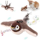 USB Interactive Flying Bird Cat Toys Electronic Pet Simulation Sparrow Toy US