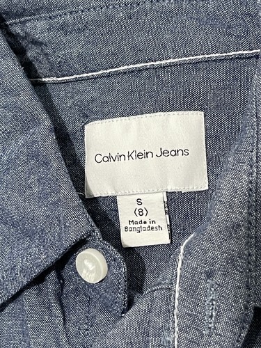 Calvin Klein Jeans & Old Navy Boys Shirts Size-8 Lots of 2 Short Sleeve Pocket - Picture 7 of 13