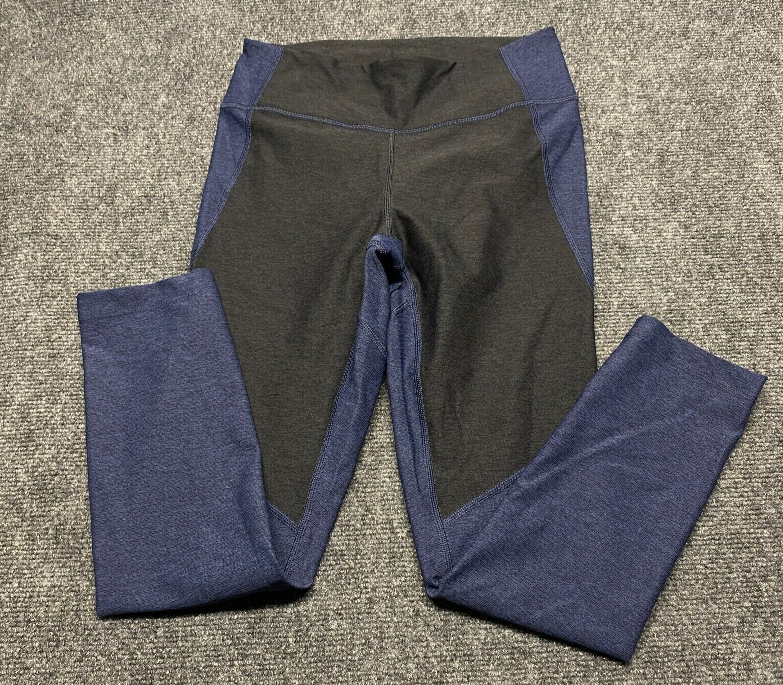 Outdoor Voices TechSweat Leggings in Blue Black for Workouts & Hiking - Size Small