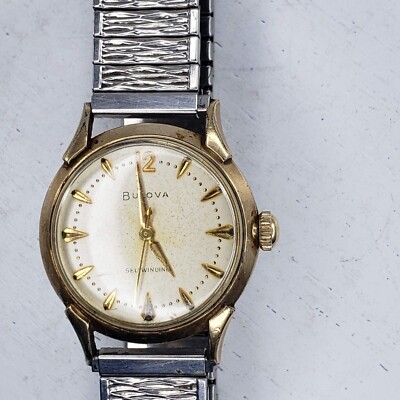 Vintage Bulova Self-winding Men's Watch 10K RGP Bezel Flex On