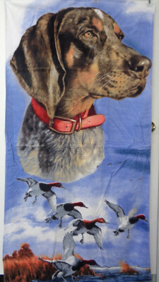 German Pointer Beach Bath Towel 30'' x 60'' Dog Velour 100%Cotton