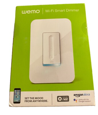 Wemo Wi-Fi Smart Dimmer Belkin Light Switch Alexa Google Assistant F7C059 New