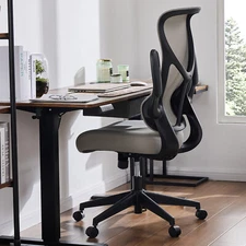 Height-adjustable Ergonomic Chair, Comfortable Computer Chair, padded cushion