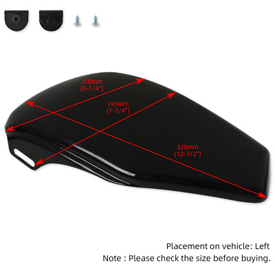 Left Side Battery Cover Glossy Black For Harley Davidson Sportster