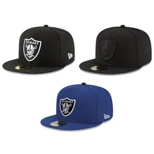 Las Vegas Oakland Raiders NFL Authentic New Era 59FIFTY / 9FIFTY Fitted Snapback