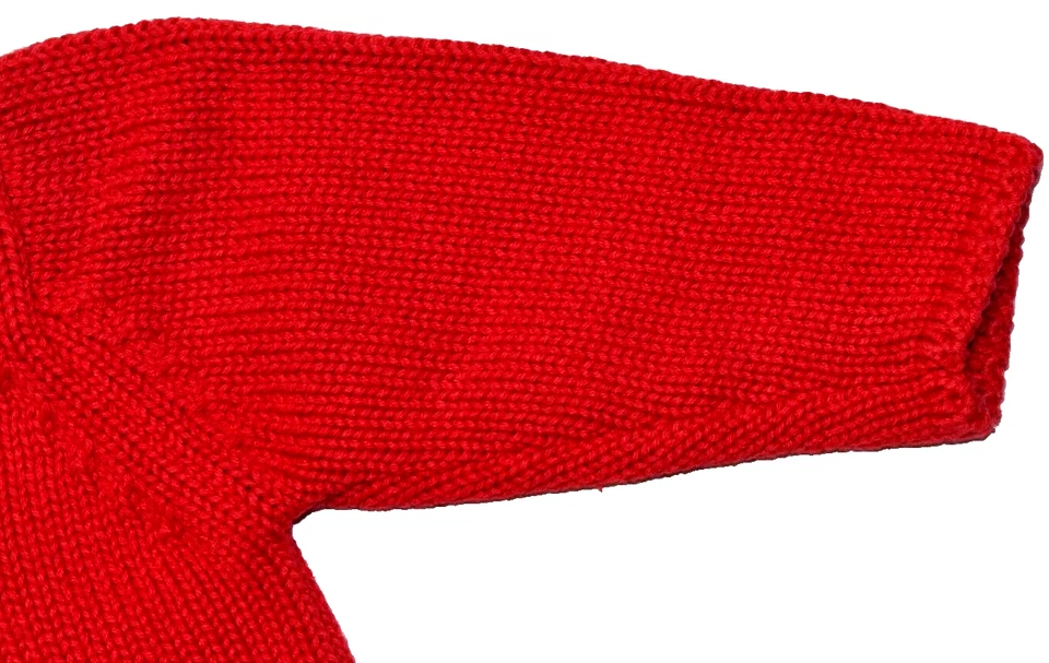 NWT Baby Infant 2-Piece Button Up Sweater & Beanie Hat Size 6 Months Red - Image 4 of 4