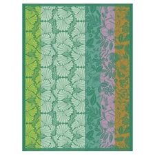 Le Jacquard Francais Cottage Green Floral Cotton Tea Kitchen Towel