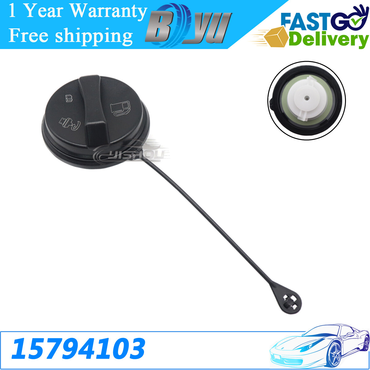 Fuel Tank Filler Cap 15794103 Black Engine Oil Fuel Tank Cap Filler Gas Cap  Cover For Buick Lacrosse 2010 Fuel Cap