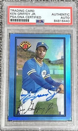 Ken Griffey Jr. 2013 Bowman Refractor #220 Signed Rookie Baseball Card PSA